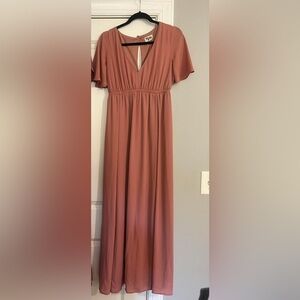 Show Me Your MuMu Mauve Maxi Dress